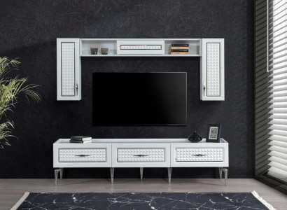 Living room Wall unit High gloss Wall units Wardrobe Modern Furniture 3 pieces